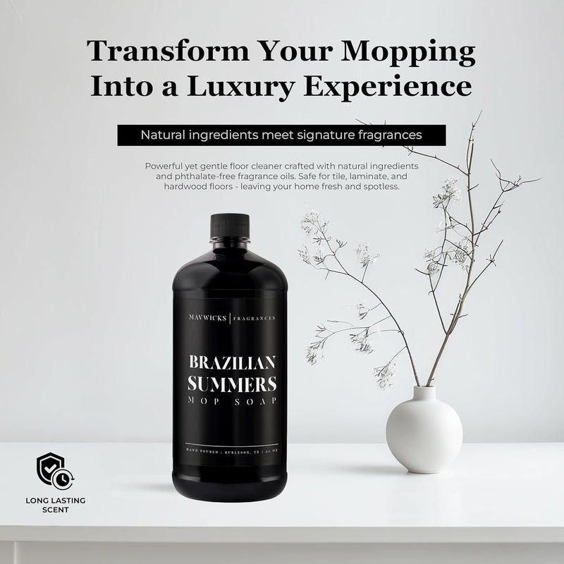 Mavwicks Fragrances - Luxury Mop Soap (Brazilian Summers) 32 Oz – Brazilian Summers Scented Floor Cleaner for Mopping – Pet Safe, Best Smelling Mop Detergent for All Surfaces - Image 5